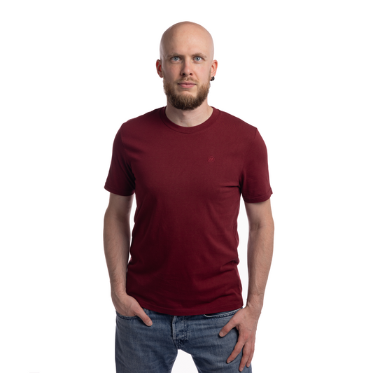 Basic T-Shirt Burgundy - Nachhaltige T-Shirts aus 100% Bio-Baumwolle