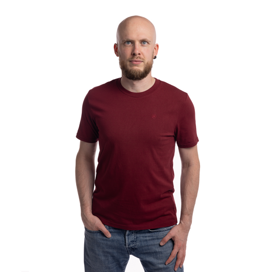 biosics T-Shirt Burgundy - Nachhaltige T-Shirts aus 100% Bio-Baumwolle